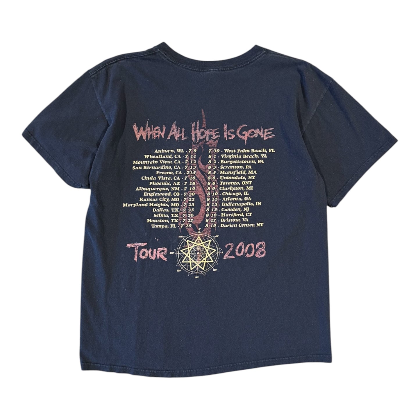 Slipknot 2008 “When All Hope Is Gone” Tour Tee (L)