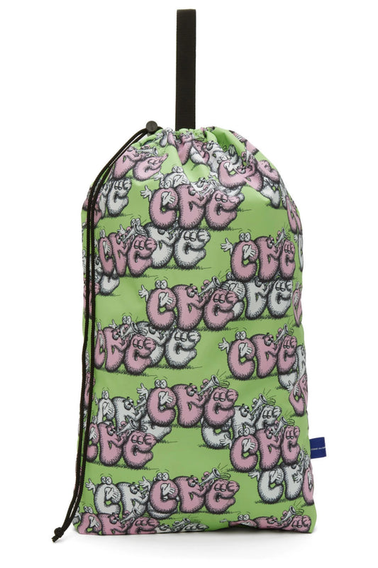 Kaws x Comme Des Garçons SHIRT Drawstring Bag - Green