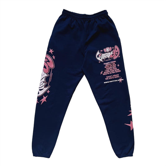 Happy99 Happy Drill Sweatpants - Navy