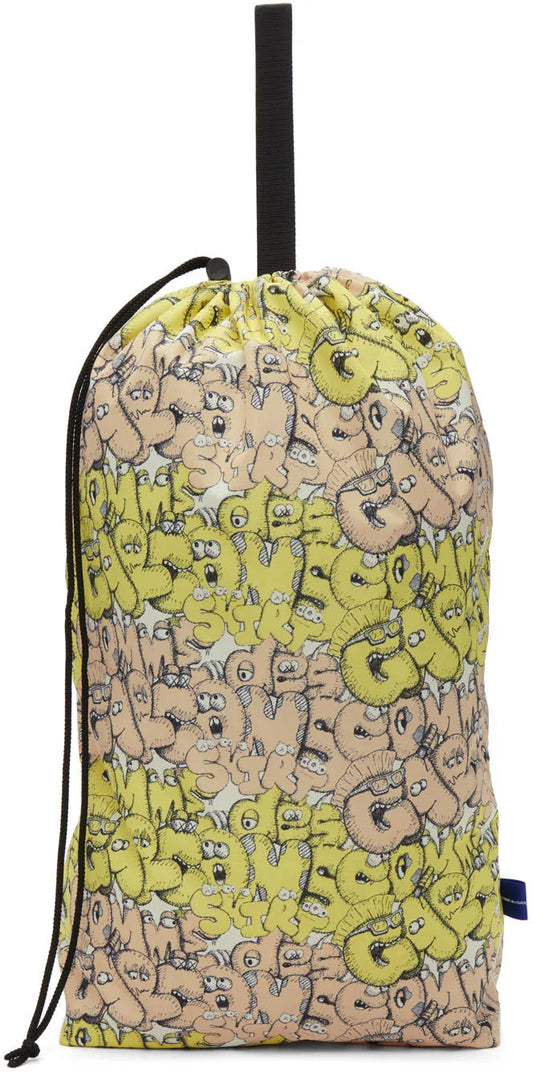 Kaws x Comme Des Garçons SHIRT Drawstring Bag - Yellow