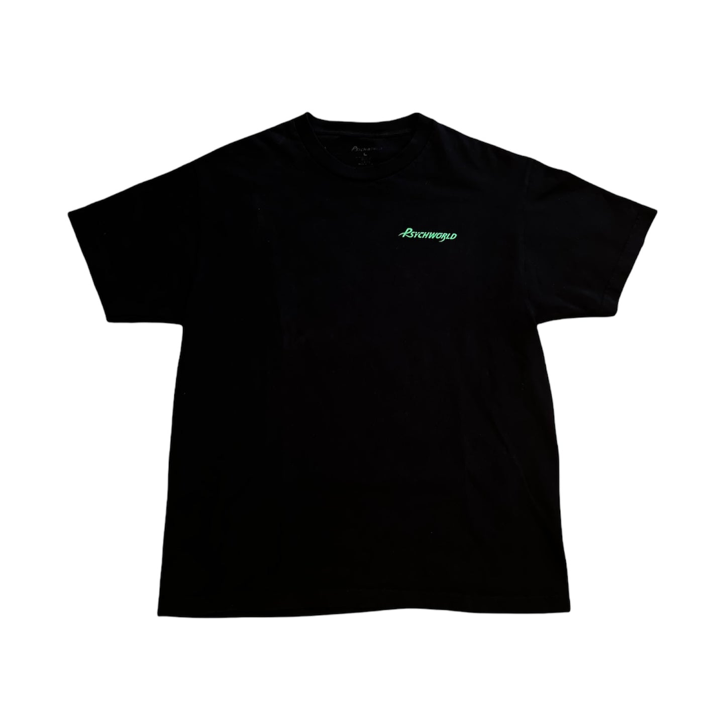 Psychworld Mini Logo Tee - Neon (Size L)