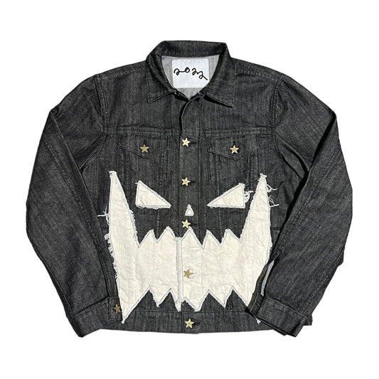 Asspizza Pumpkin Face Denim Jacket (L)