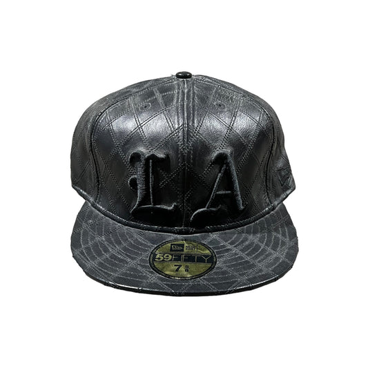 Supreme LA Quilted Leather New Era Fitted (Size 7 5/8)