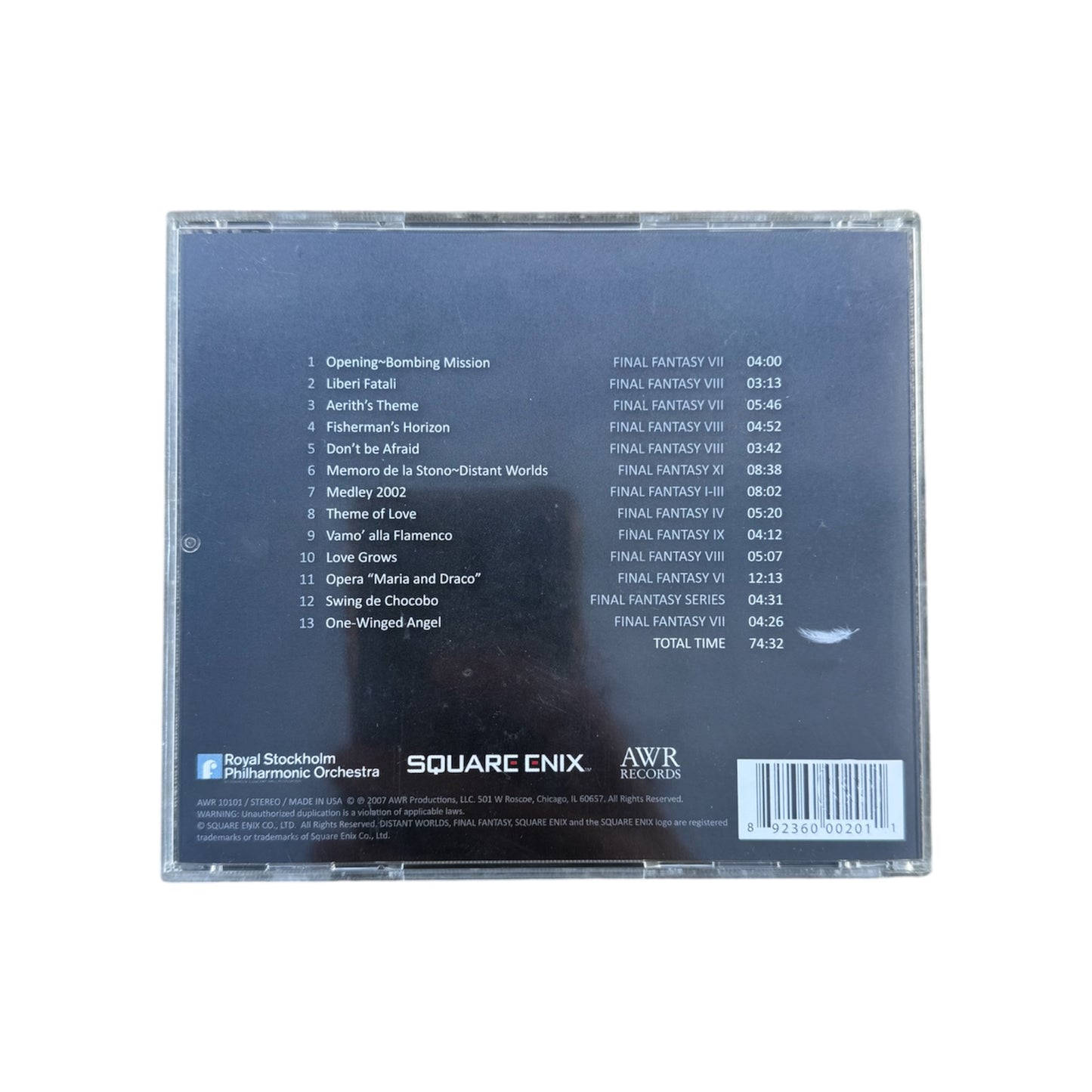 Final Fantasy “Distant Worlds” CD SIGNED by Nobuo and Arnie 2007