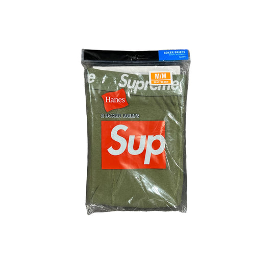 Supreme SS22 Hanes Olive Boxers