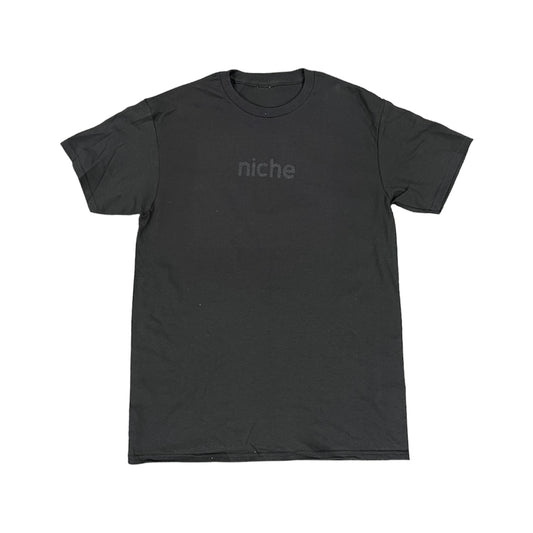 Niche Exhibit Black on Black Logo Tee