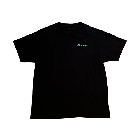 Psychworld Mini Logo Tee - Neon (Size L)